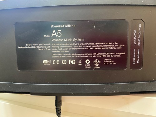 Bowers wilkins a5 airplay - &,